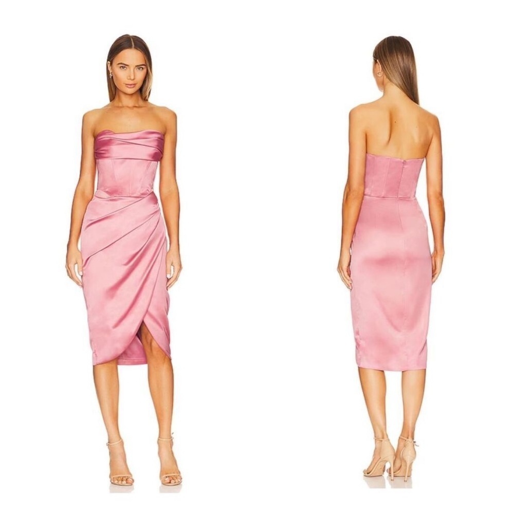 Bardot Jamila Corset Dress in Dusty Rose